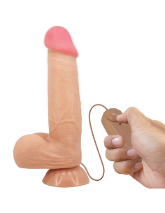 PRETTY LOVE - SLIDING SKIN SERIES DILDO REALÍSTICO CON VENTOSA PIEL DESLIZANTE CONTROL REMOTO NATURAL 21.8 CM