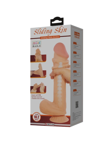 PRETTY LOVE - SLIDING SKIN SERIES DILDO REALÍSTICO CON VENTOSA PIEL DESLIZANTE 26 CM