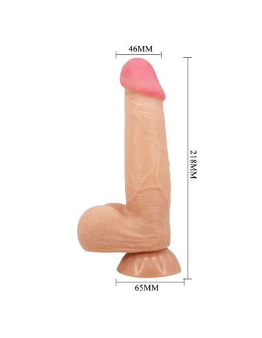 PRETTY LOVE - SLIDING SKIN SERIES DILDO REALÍSTICO CON VENTOSA PIEL DESLIZANTE 21.8 CM