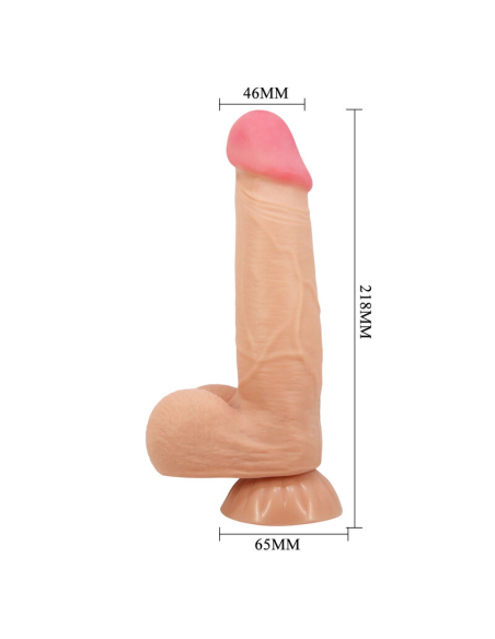 PRETTY LOVE - SLIDING SKIN SERIES DILDO REALÍSTICO CON VENTOSA PIEL DESLIZANTE 21.8 CM