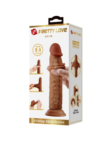 PRETTY LOVE - KEON DILDO REALÍSTICO 21 CM MULATO