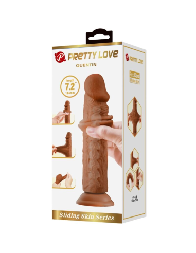 PRETTY LOVE - QUENTIN DILDO REALÍSTICO 18 CM MULATO