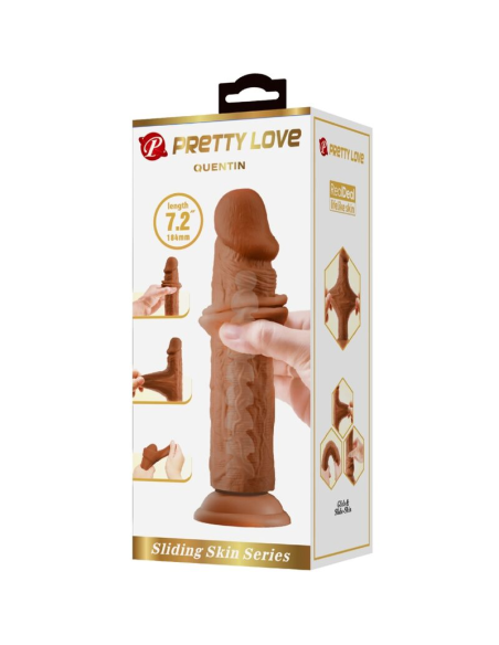 PRETTY LOVE - QUENTIN DILDO REALÍSTICO 18 CM MULATO