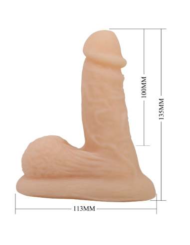 PRETTY LOVE - WILDON DILDO ULTRA REALÍSTICO Y ELÁSTICO 10 CM NATURAL