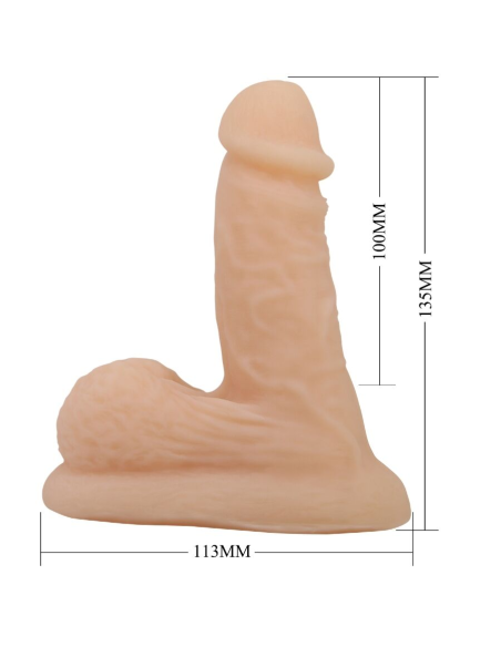 PRETTY LOVE - WILDON DILDO ULTRA REALÍSTICO Y ELÁSTICO 10 CM NATURAL