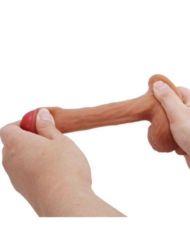 PRETTY LOVE - WARNELL DILDO ULTRA REALÍSTICO Y ELÁSTICO 9.5 CM MULATO