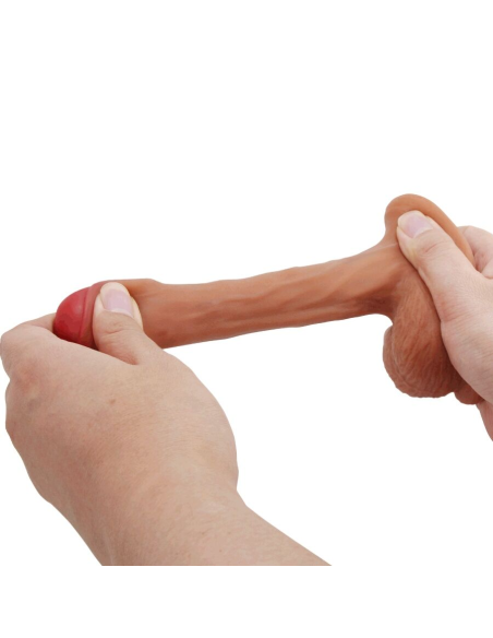 PRETTY LOVE - WARNELL DILDO ULTRA REALÍSTICO Y ELÁSTICO 9.5 CM MULATO