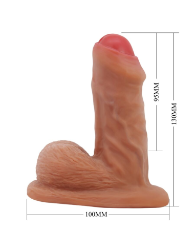PRETTY LOVE - WARNELL DILDO ULTRA REALÍSTICO Y ELÁSTICO 9.5 CM MULATO