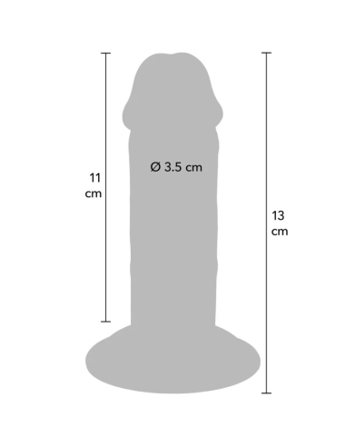 GET REAL - DILDO DELUXE DONG GRUESO DE DOBLE DENSIDAD TPE 13 CM