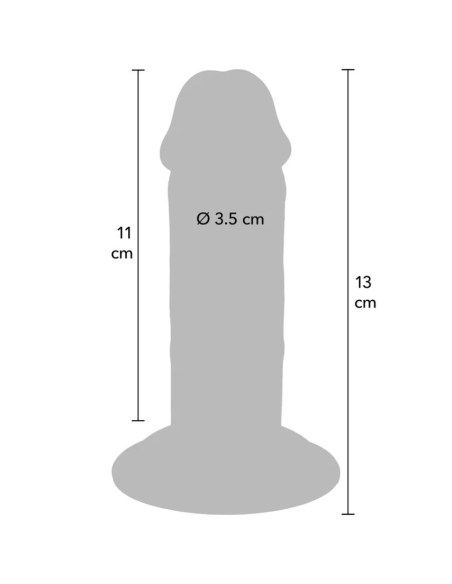 GET REAL - DILDO DELUXE DONG GRUESO DE DOBLE DENSIDAD TPE 13 CM