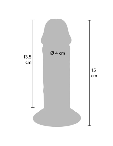 GET REAL - DILDO DELUXE DONG GRUESO DE DOBLE DENSIDAD TPE 15 CM