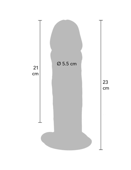 GET REAL - DILDO DELUXE DONG GRUESO DE DOBLE DENSIDAD TPE 23 CM