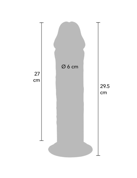 GET REAL - DILDO DELUXE DONG GRUESO DE DOBLE DENSIDAD TPE 29.5 CM