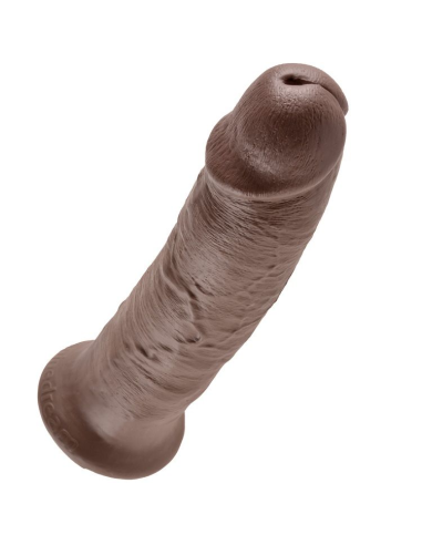 KING COCK - 10 PENE MARRÓN 25.4 CM