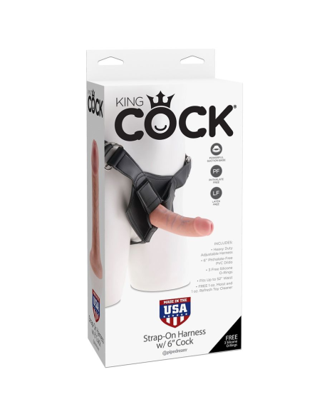 KING COCK - HARNESS CON PENE REALÍSTICO 15.20 CM