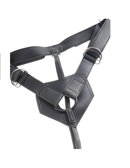 KING COCK - HARNESS CON PENE REALÍSTICO MARRÓN 20.3 CM