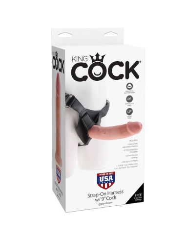 KING COCK - HARNESS CON PENE REALÍSTICO NATURAL 22.9 CM