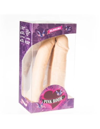 PINK ROOM - ARTHUS DILDO DOBLE REALÍSTICO NATURAL 17CM-15.5CM