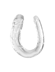 KING COCK - DOUBLE TROUBLE DILDO DOBLE 33 CM TRANSPARENTE