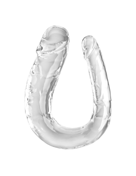 KING COCK - DOUBLE TROUBLE DILDO DOBLE 44 CM TRANSPARENTE