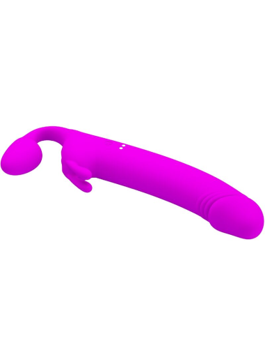 PRETTY LOVE - ZANINI DILDO STRAP-ON SIN ARNÉS 10 VIBRACIONES MORADO