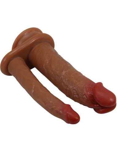 PRETTY LOVE - HULBERT DOBLE DILDO REALÍSTICO CON VIBRACIÓN MULATO