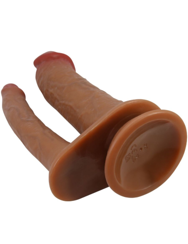 PRETTY LOVE - HULBERT DOBLE DILDO REALÍSTICO CON VIBRACIÓN MULATO