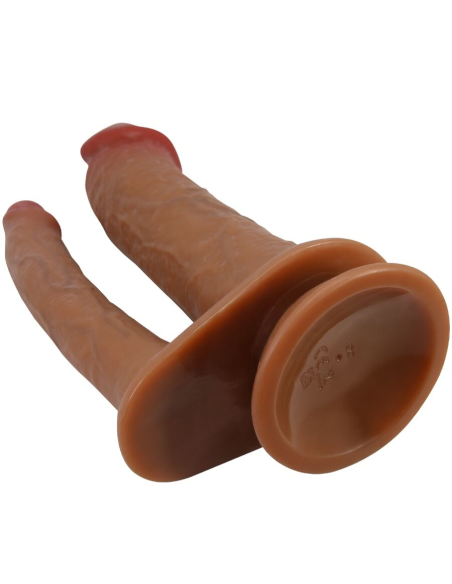 PRETTY LOVE - HULBERT DOBLE DILDO REALÍSTICO CON VIBRACIÓN MULATO