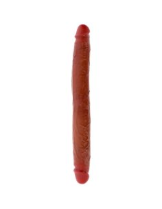 GET REAL - DILDO DOBLE DONG DE SILICONA CARAMELO 35 CM