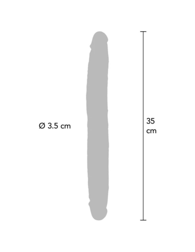 GET REAL - DILDO DOBLE DONG DE SILICONA CARAMELO 35 CM