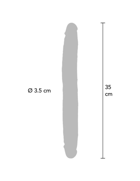 GET REAL - DILDO DOBLE DONG DE SILICONA CARAMELO 35 CM