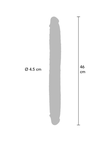 GET REAL - DILDO DOBLE DONG DE SILICONA CARAMELO 46 CM