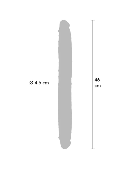 GET REAL - DILDO DOBLE DONG DE SILICONA CARAMELO 46 CM