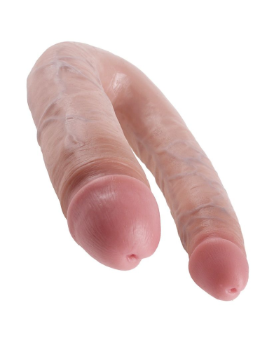 KING COCK - DILDO DOBLE PENETRACIÓN 17.8 CM NATURAL