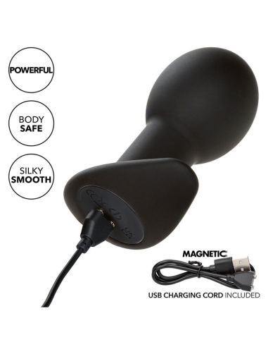 CALEXOTICS - ROCK BOTTOM PLUG ANAL 10 VIBRACIONES SILICONA NEGRO