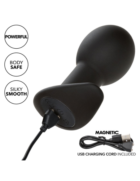 CALEXOTICS - ROCK BOTTOM PLUG ANAL 10 VIBRACIONES SILICONA NEGRO