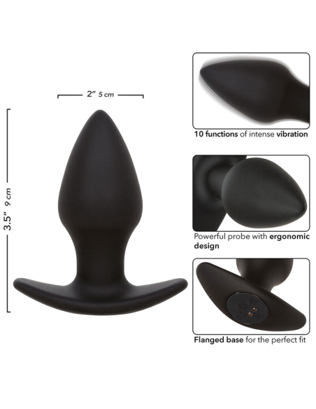 CALEXOTICS - ROCK BOTTOM PERFECT PLUG ANAL 10 VIBRACIONES SILICONA NEGRO