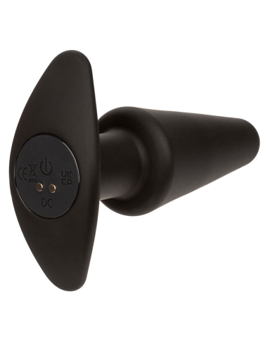 CALEXOTICS - ROCK BOTTOM PLUG ANAL CÓNICO 10 VIBRACIONES SILICONA NEGRO