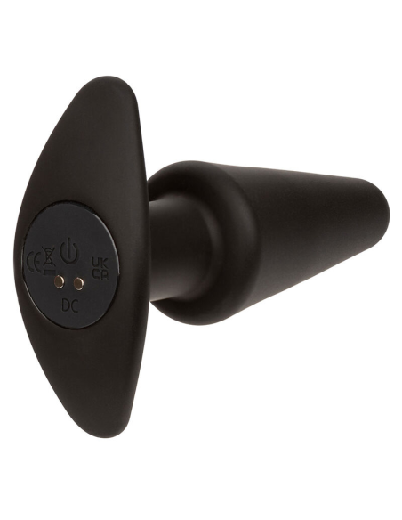CALEXOTICS - ROCK BOTTOM PLUG ANAL CÓNICO 10 VIBRACIONES SILICONA NEGRO