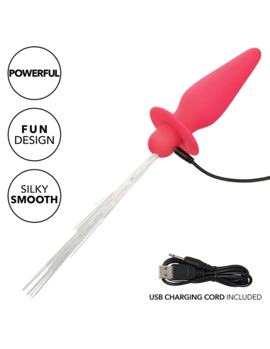 CALEXOTICS - SOUTHERN LIGHTS LIGHT UP PLUG ANAL CON LUCES 10 VIBRACIONES SILICONA ROSA