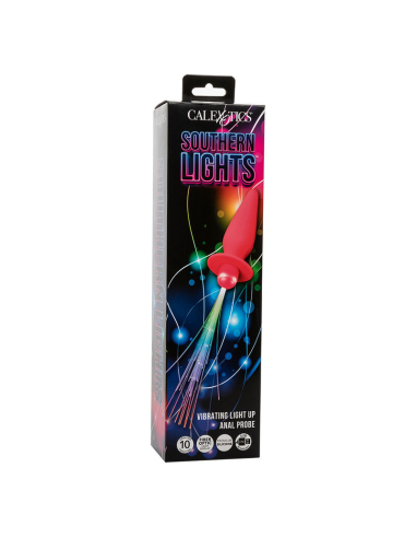 CALEXOTICS - SOUTHERN LIGHTS LIGHT UP PLUG ANAL CON LUCES 10 VIBRACIONES SILICONA ROSA
