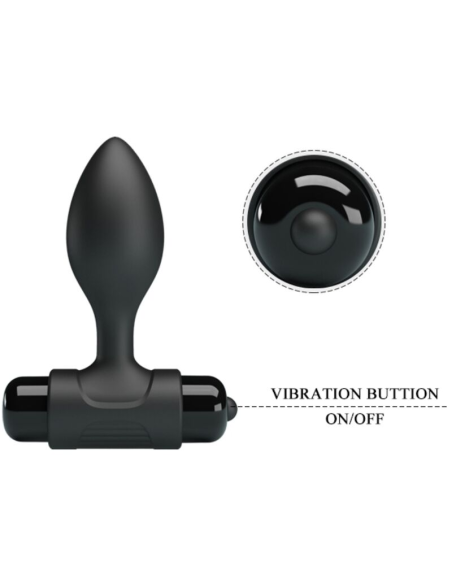 PRETTY LOVE - VIBRA BUTT PLUG ANAL 10 VIBRACIONES NEGRO