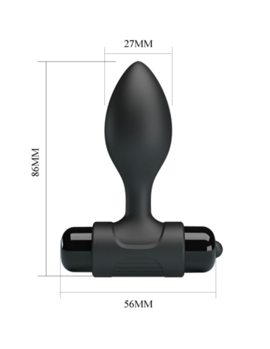 PRETTY LOVE - VIBRA BUTT PLUG ANAL 10 VIBRACIONES NEGRO