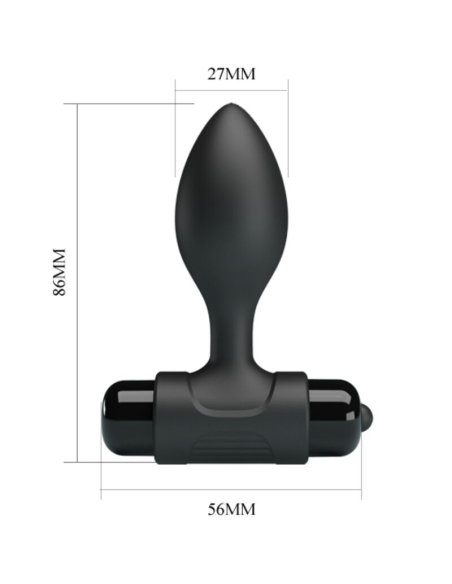 PRETTY LOVE - VIBRA BUTT PLUG ANAL 10 VIBRACIONES NEGRO