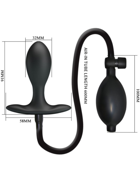 PRETTY LOVE - PLUG ANAL INFLABLE NEGRO