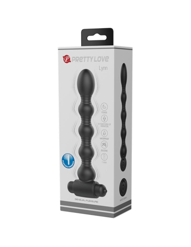 PRETTY LOVE - LYNN PLUG ANAL SILICONA 10 VIBRACIONES NEGRO