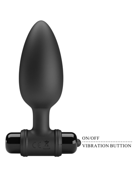 PRETTY LOVE - VIBRA BUTT PLUG 2 PLUG ANAL 10 VIBRACIONES NEGRO