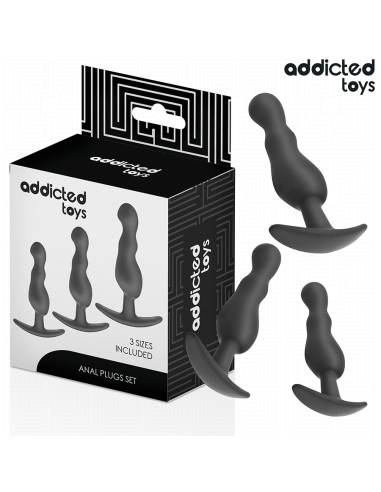 ADDICTED TOYS - SET DE 3 PLUG ANAL SILICONA MODELO 1