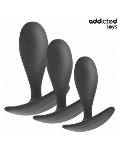 ADDICTED TOYS - SET DE 3 PLUG ANAL SILICONA MODELO 2
