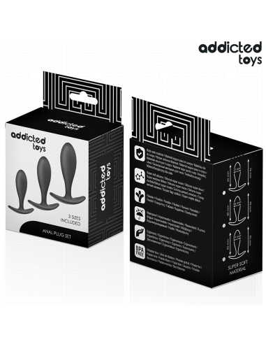 ADDICTED TOYS - SET DE 3 PLUG ANAL SILICONA MODELO 2